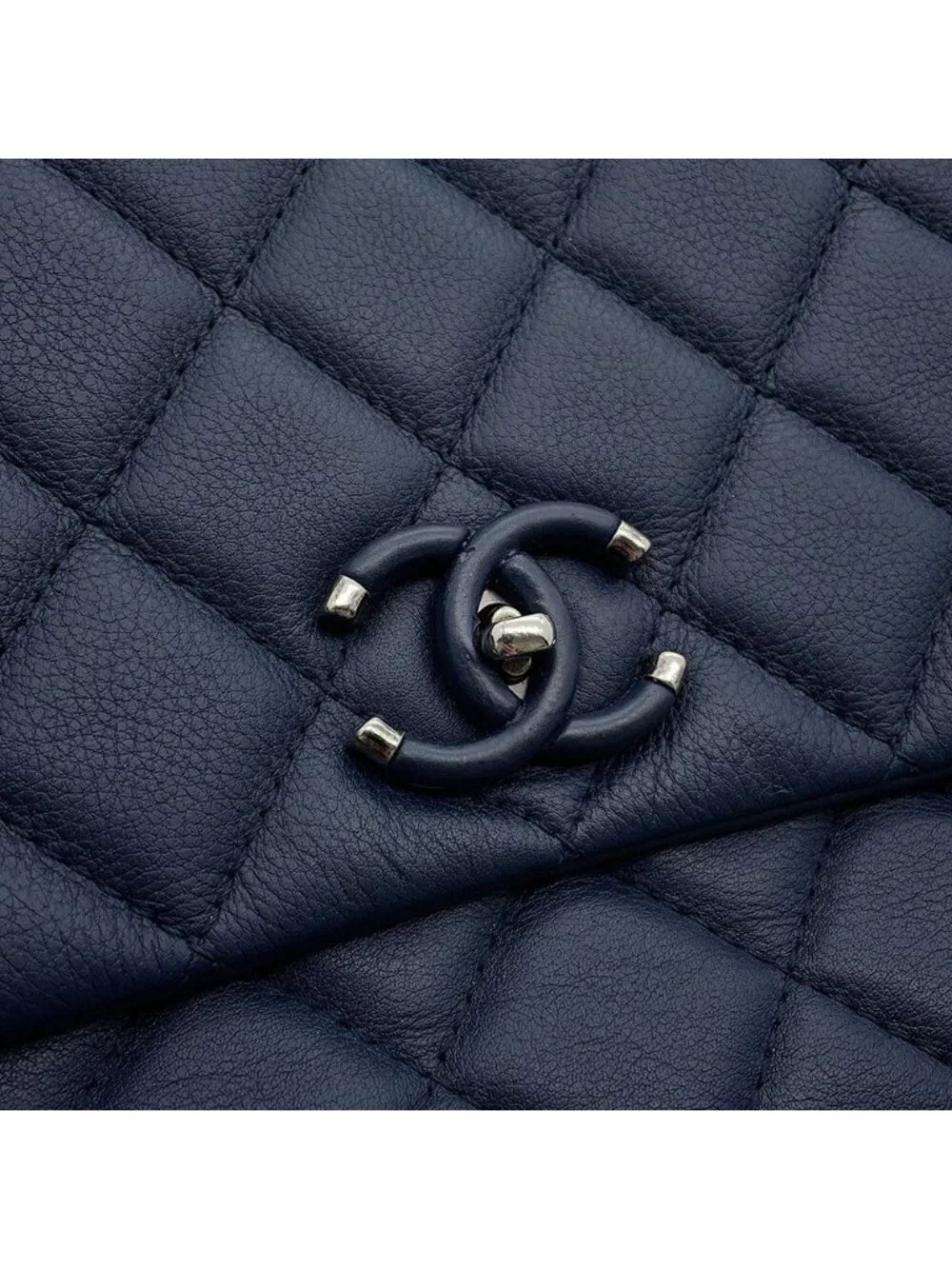 Chanel Chain Shoulder Bag Quilted CC Logo 2-Way
